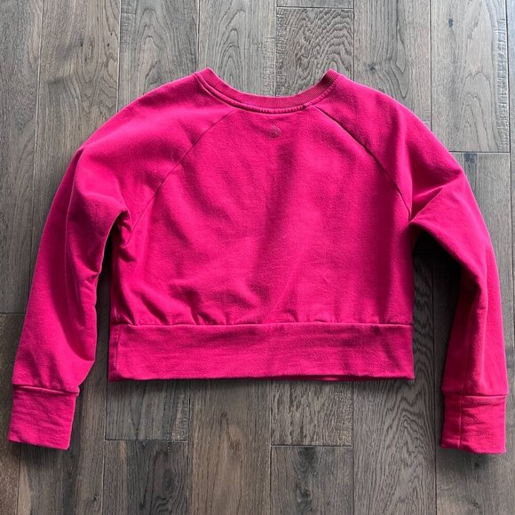 Ryderwear Red Crop Pullover Sweatshirt Gym Fitness Hoodie Athleisure Athletic - Picture 4 of 6